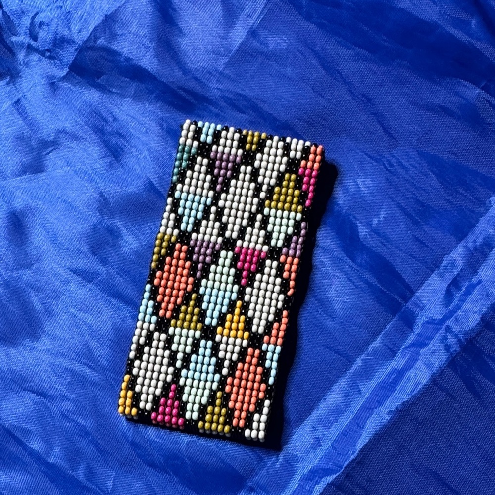 Stretchy peyote stitch beaded bracelet